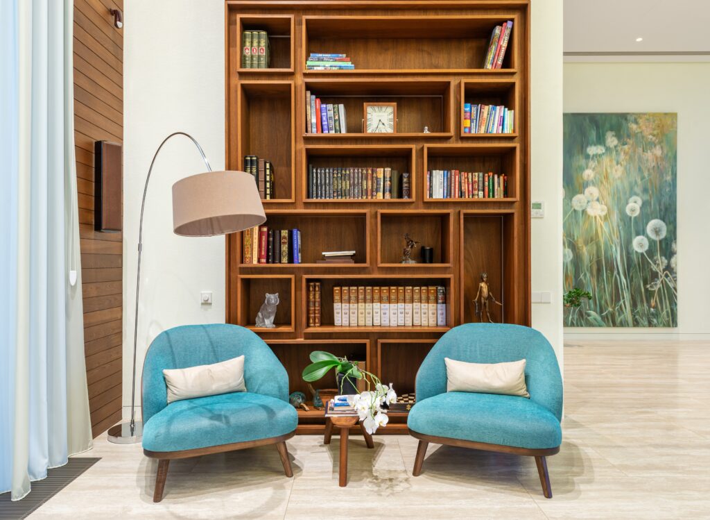 stylish modern bookshelf